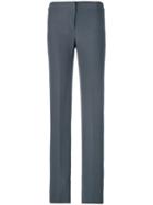 Armani Collezioni - Straight Trousers - Women - Silk/acetate/cupro/viscose - 38, Grey, Silk/acetate/cupro/viscose