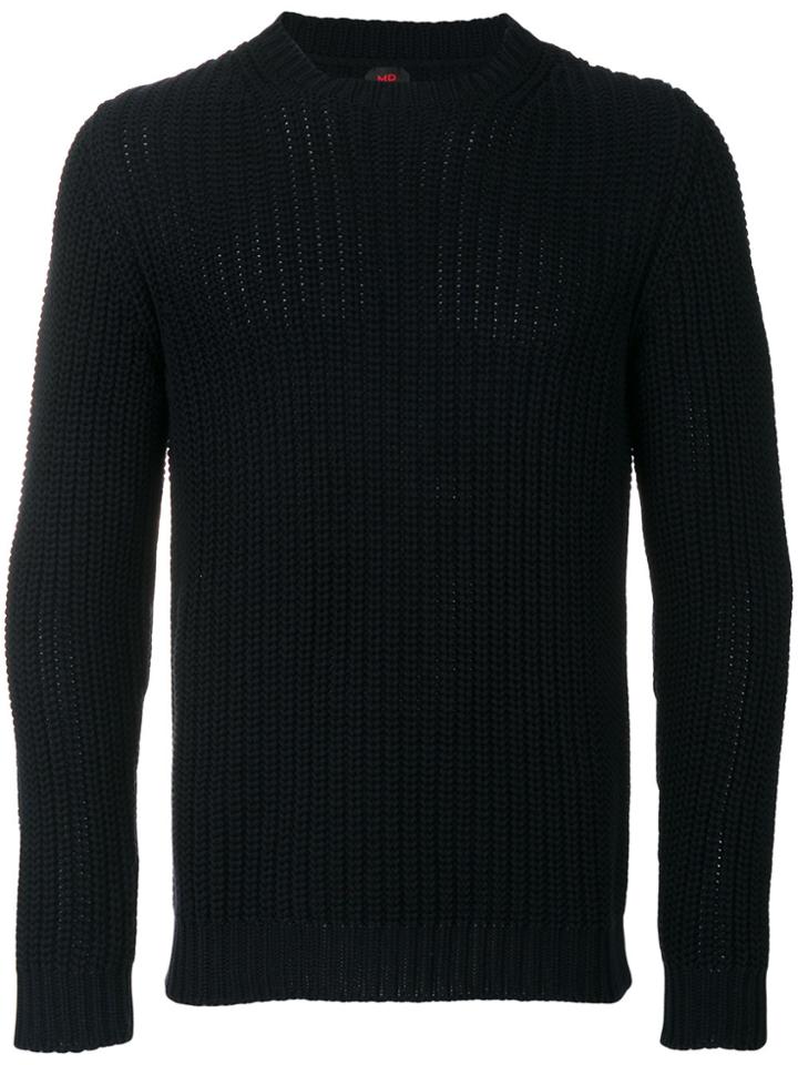 Mp Massimo Piombo Ribbed-knit Sweater - Blue