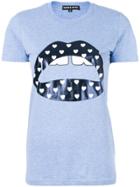 Markus Lupfer Metallic Lips Print T-shirt - Blue