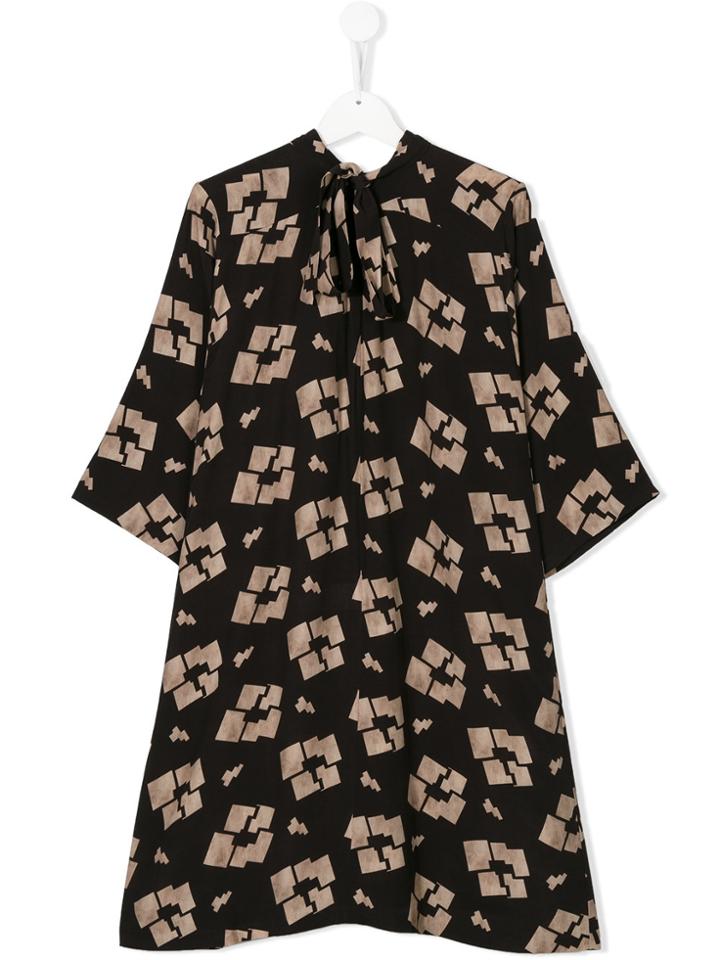 Señorita Lemoniez Printed Kandinsky Dress - Black