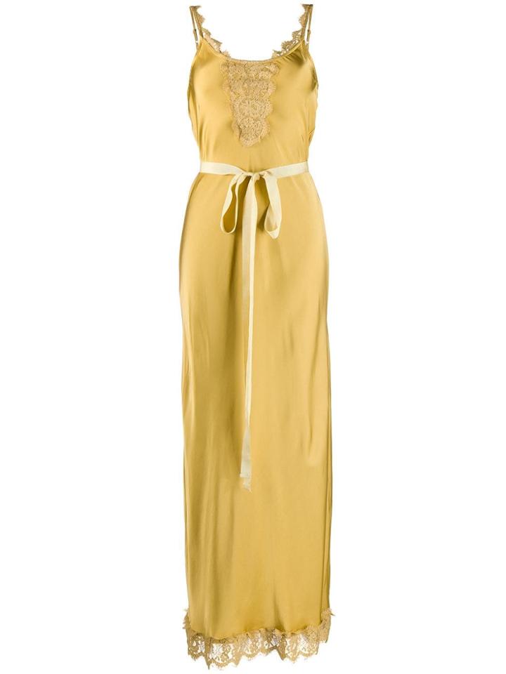 So Allure Lace-detail Maxi Dress - Yellow