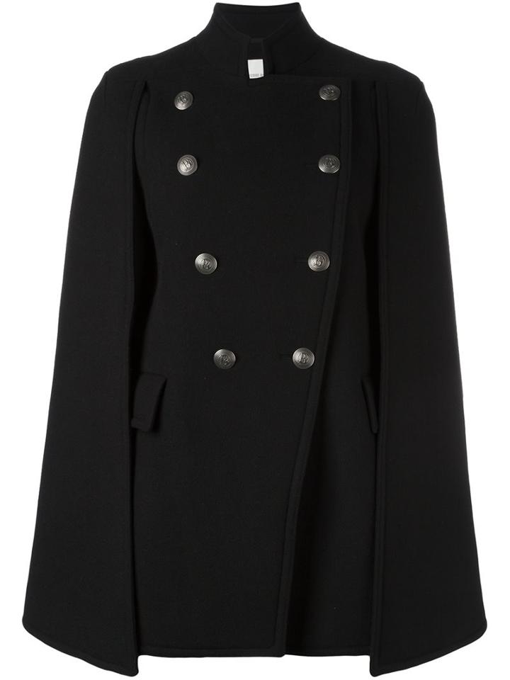 Pierre Balmain Military-style Cape, Women's, Size: 38, Black, Acrylic/polyester/viscose/other Fibers