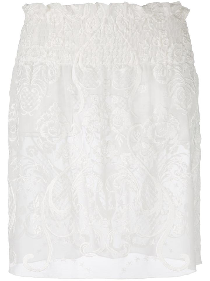 Magda Butrym - Cusset Skirt - Women - Silk/cotton - 38, Nude/neutrals, Silk/cotton