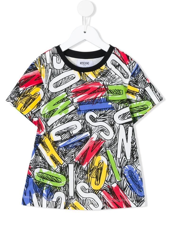 Moschino Kids Graffiti Lettering T-shirt