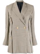 Eudon Choi Checked Double Breasted Blazer - Neutrals