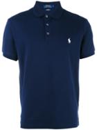 Polo Ralph Lauren Logo Embroidered Polo Shirt, Men's, Size: Large, Blue, Cotton/spandex/elastane