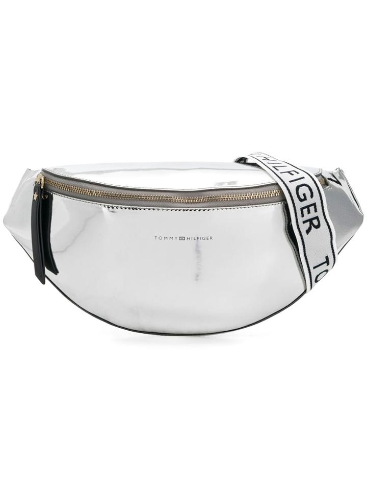 Tommy Hilfiger Metallic Bum Bag - Silver
