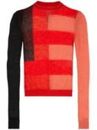 Rick Owens Semi-sheer Colour-block Jumper - Orange
