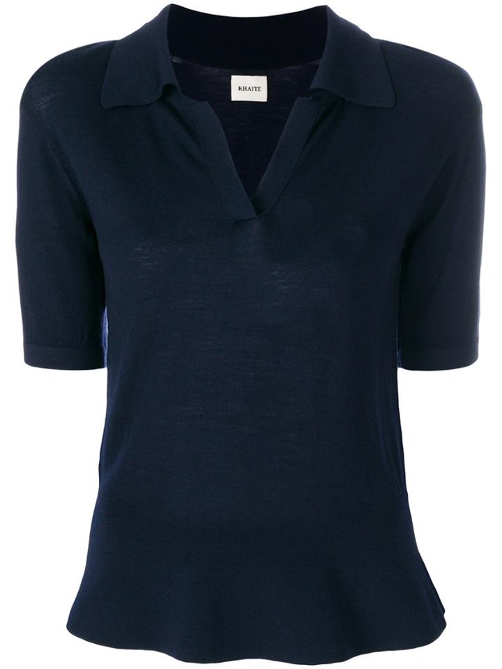 Khaite Georgia Polo - Blue