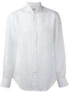 Brunello Cucinelli Plain Shirt, Men's, Size: Medium, White, Linen/flax