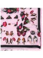 Alexander Mcqueen Multicoloured Printed Scarf - Pink