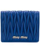 Miu Miu Small Matelassé Wallet - Blue