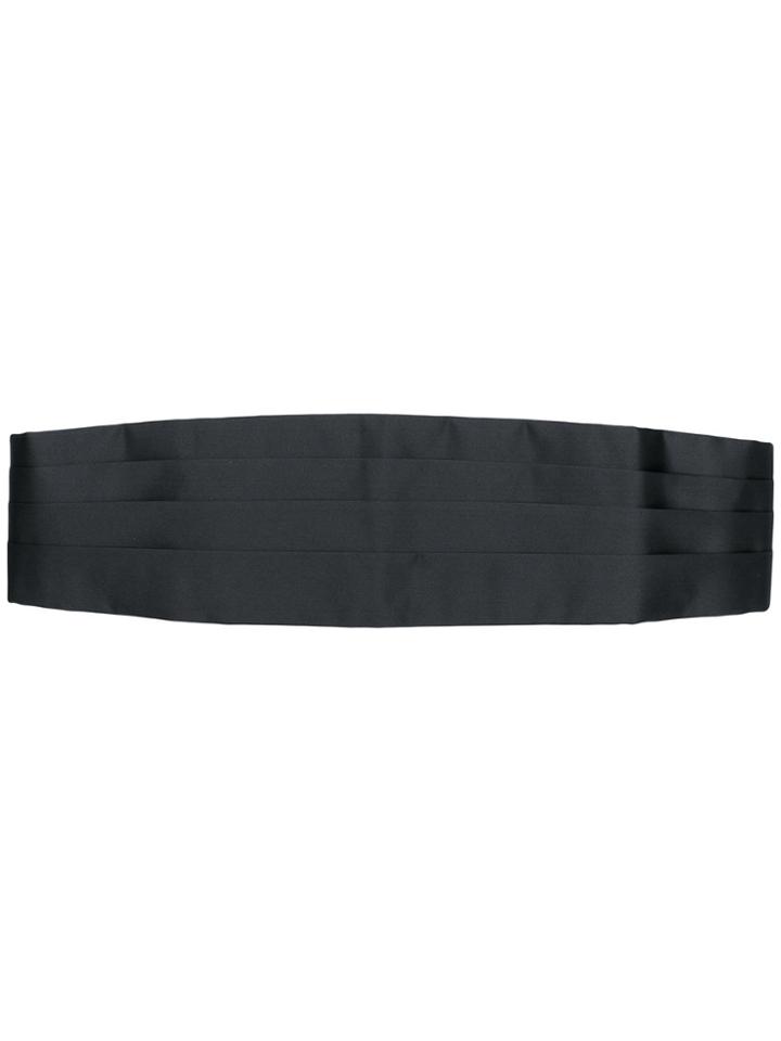 Brioni Four Pleat Cummerbund - Black