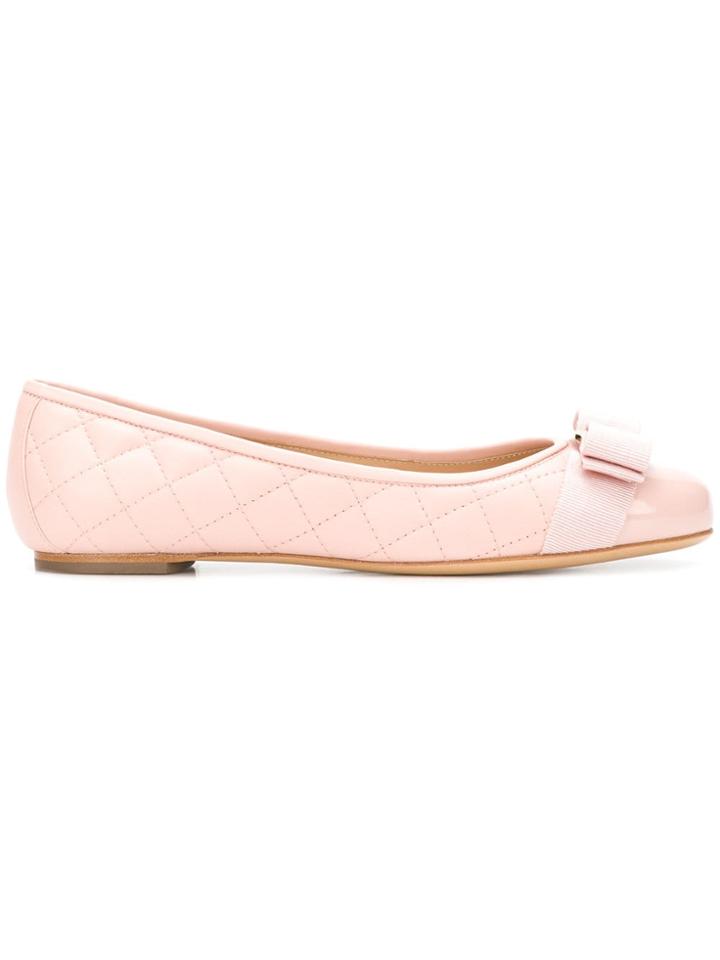 Salvatore Ferragamo Varina Ballet Pumps - Pink & Purple