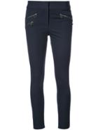 Veronica Beard Zip Detail Skinny Trousers - Blue