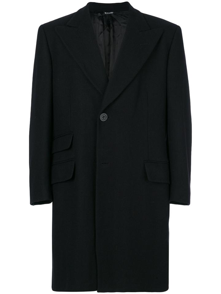 Versace Vintage Single Breasted Coat - Blue
