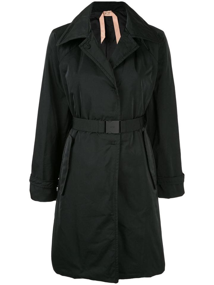 Nº21 Belted Trench Coat - Black