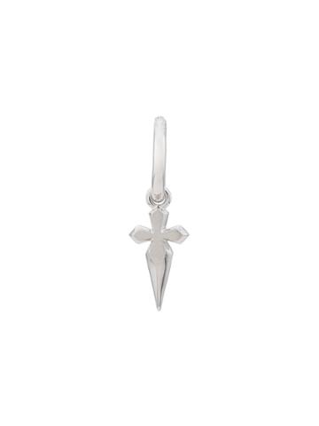 Northskull Cross Sword Hoop Earring - Silver