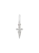 Northskull Cross Sword Hoop Earring - Silver