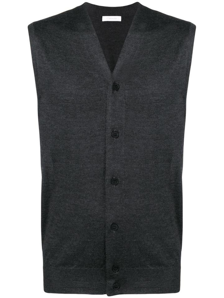 Cruciani V-neck Vest - Grey