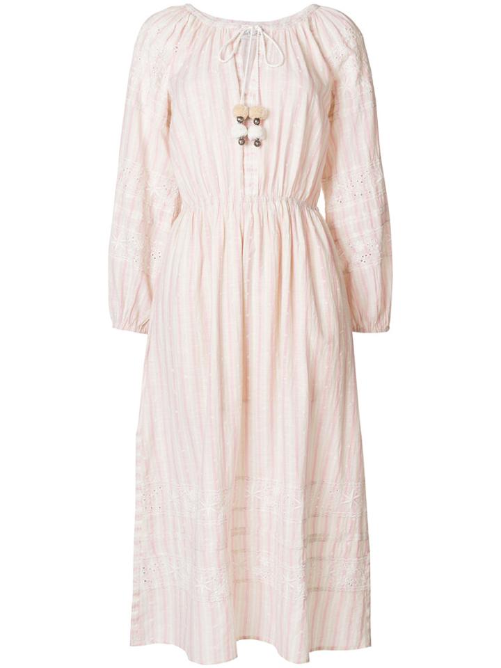 Love Shack Fancy Printed Boho Dress - Pink & Purple