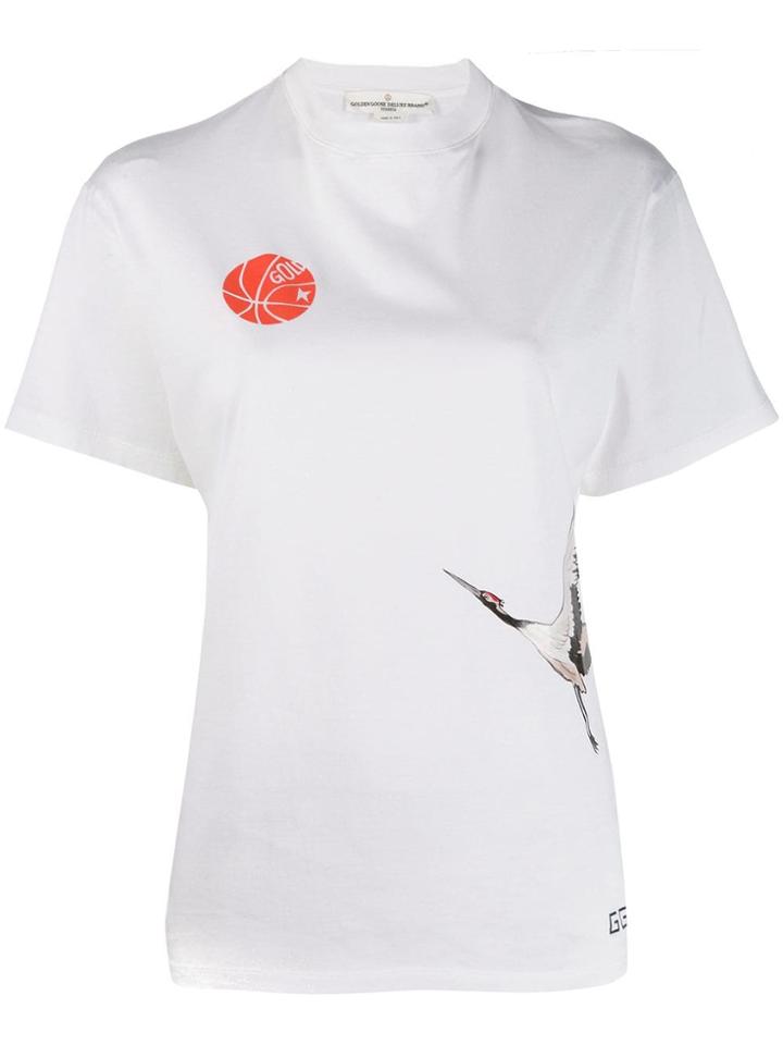 Golden Goose Printed Crane T-shirt - White