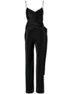 Galvan Tie-waist Slouched Jumpsuit - Black