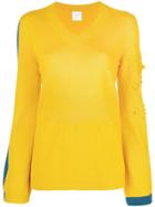 Barrie Side Stripe Jumper - Yellow & Orange