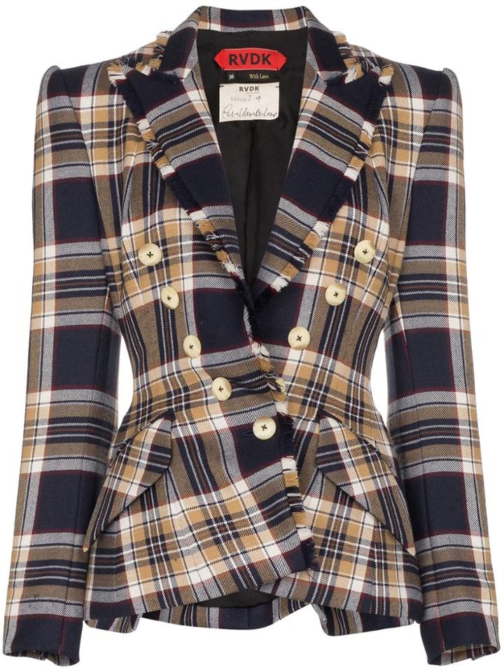 Ronald Van Der Kemp Checked Blazer - Blue