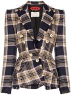 Ronald Van Der Kemp Checked Blazer - Blue