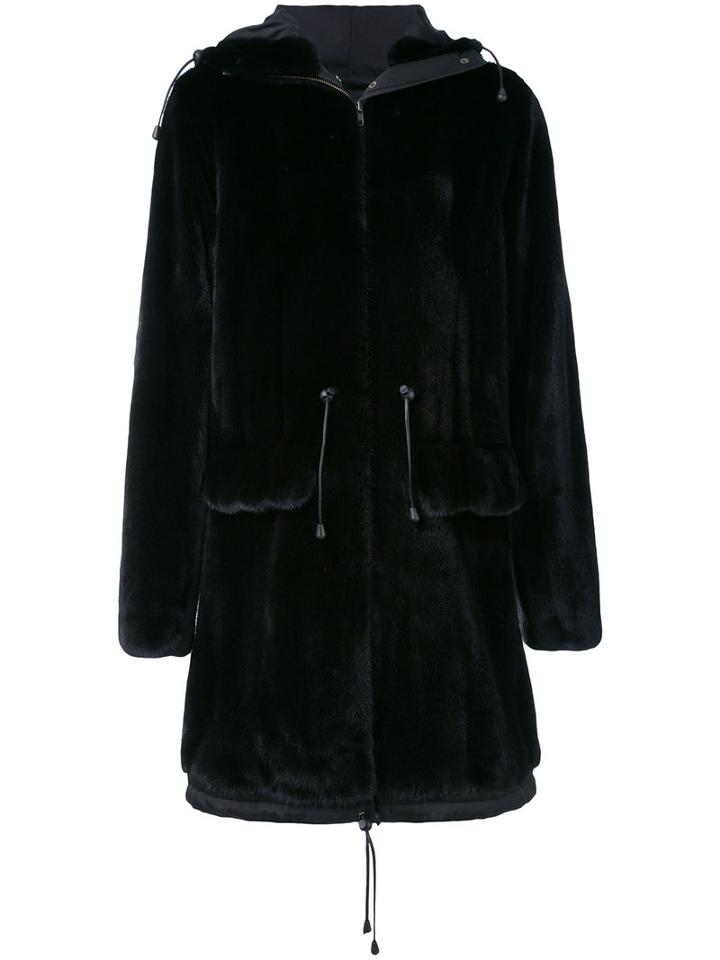 Liska - Hooded Coat - Men - Mink Fur/viscose - 52, Black, Mink Fur/viscose