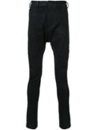 Julius Coated Drop-crotch Jeans, Men's, Size: Ii, Black, Cotton/polyester/polyurethane