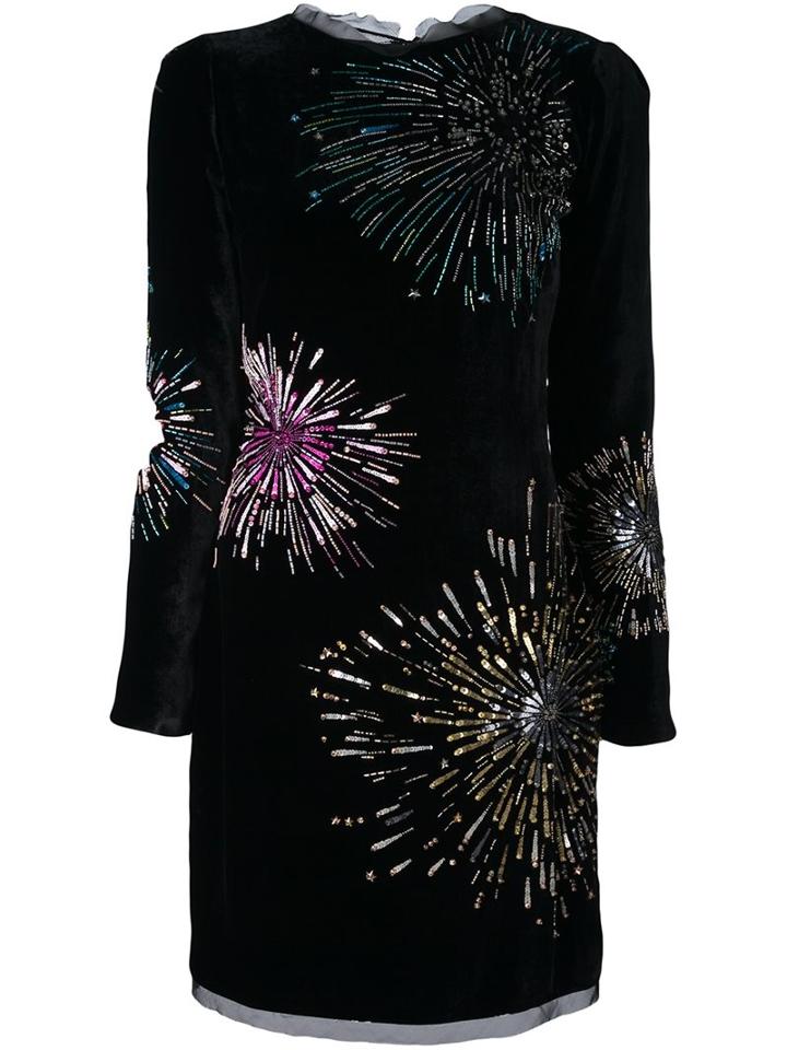 Roberto Cavalli Embellished Dress, Women's, Size: 40, Black, Silk
