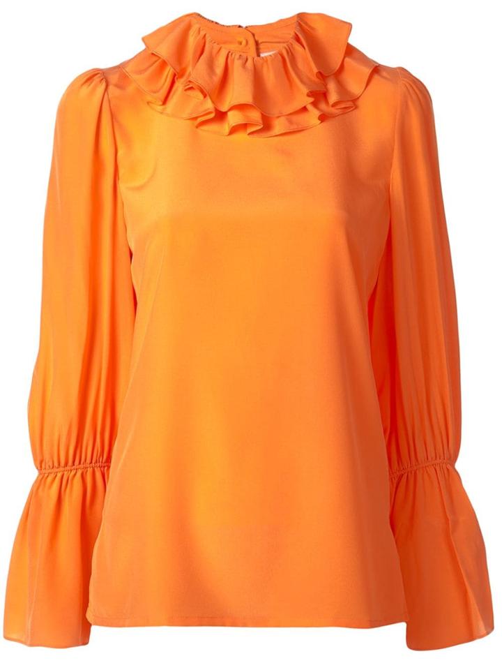 Tory Burch Ruffle Blouse - Orange