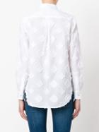 Xacus - Patched Button-up Shirt - Women - Cotton/linen/flax - 42, White, Cotton/linen/flax