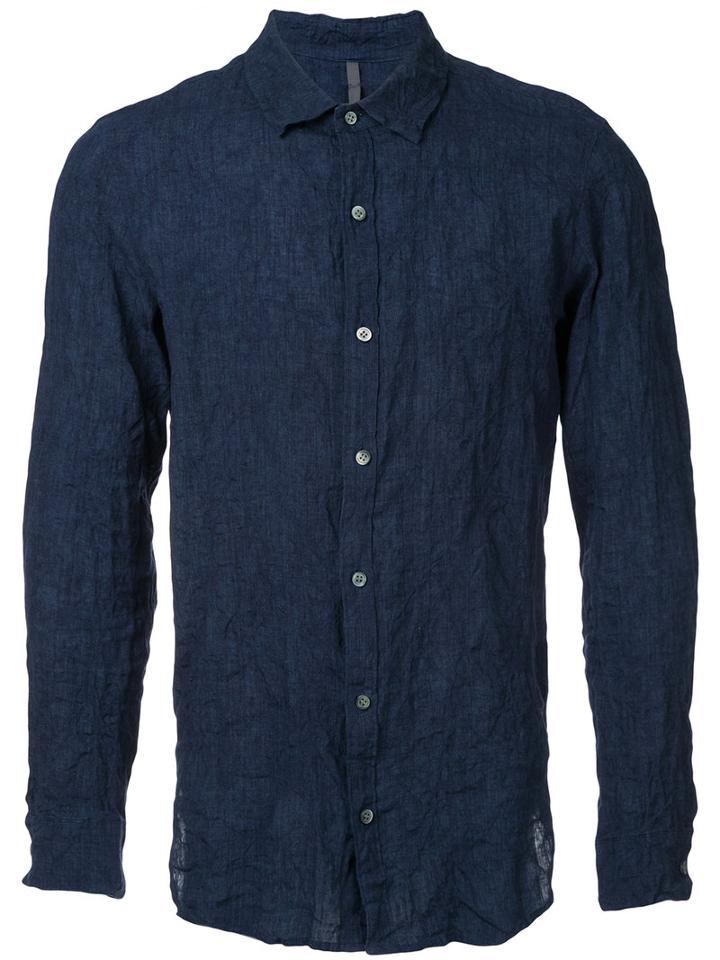 Slim-fit Shirt - Men - Linen/flax - 2, Blue, Linen/flax, Kazuyuki Kumagai