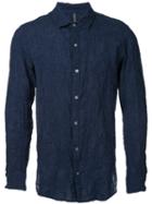 Slim-fit Shirt - Men - Linen/flax - 2, Blue, Linen/flax, Kazuyuki Kumagai