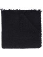 Rick Owens Oversized Scarf, Men's, Black, Silk/polyamide/cashmere/wool