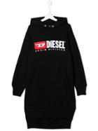 Diesel Kids Teen Hoodie Dress - Black