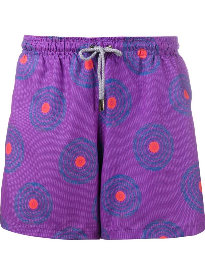 Okun Circle Print Swim Shorts, Men's, Size: Xl, Pink/purple, Polyester