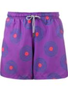 Okun Circle Print Swim Shorts, Men's, Size: Xl, Pink/purple, Polyester