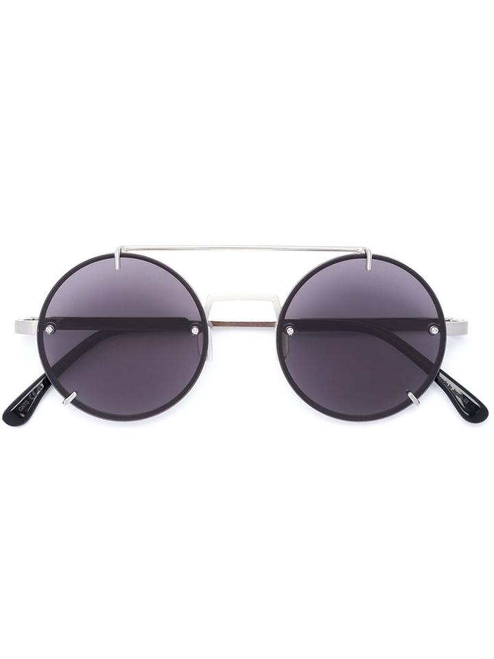 Vera Wang - Round Frame Sunglasses - Women - Stainless Steel - One Size, Women's, Black, Stainless Steel