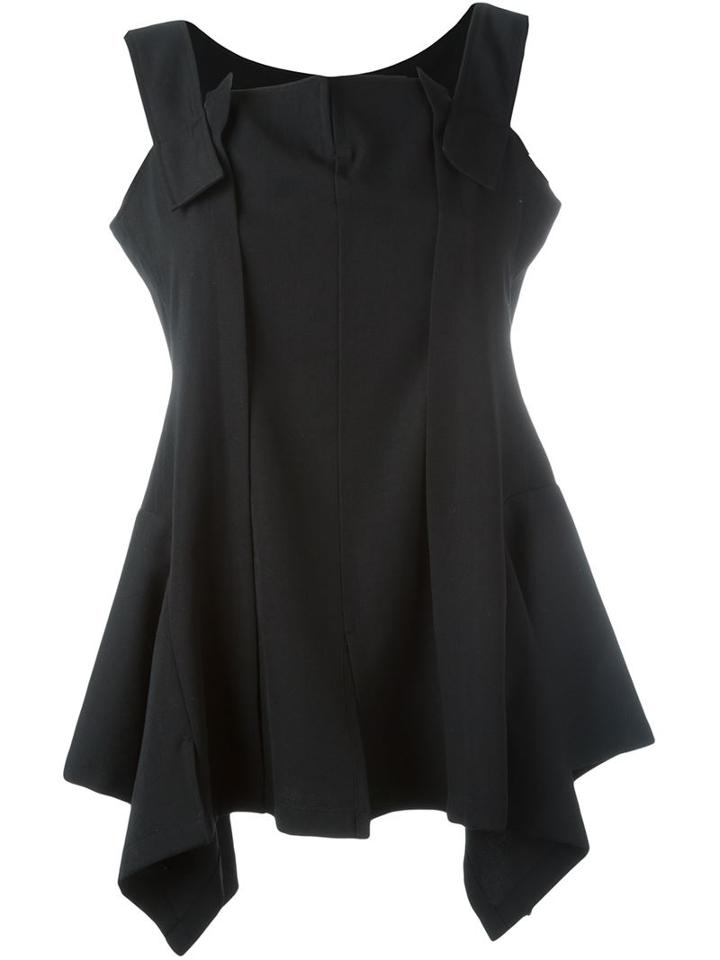 Yohji Yamamoto Draped Peplum Tank Top