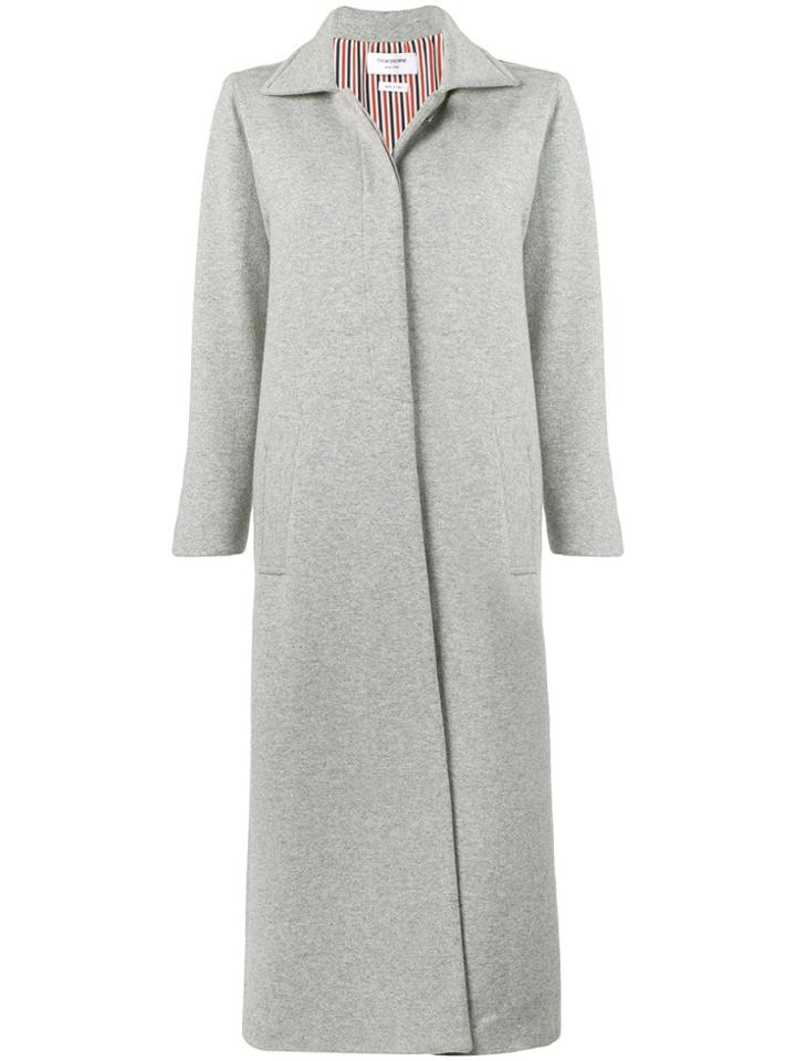 Thom Browne Cashmere Ankle Length Overcoat - Grey