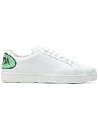 Prada Applique Back Sneakers - White