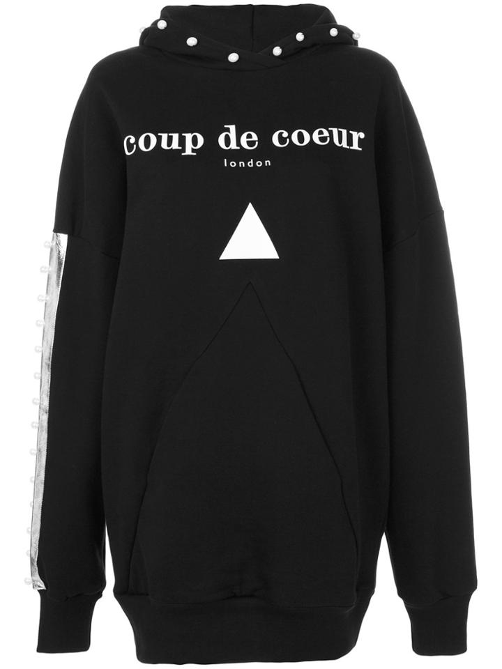 Coup De Coeur Logo Hooded Sweatshirt - Black