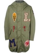 History Repeats Multi Patch Parka, Men's, Size: 50, Green, Cotton/spandex/elastane