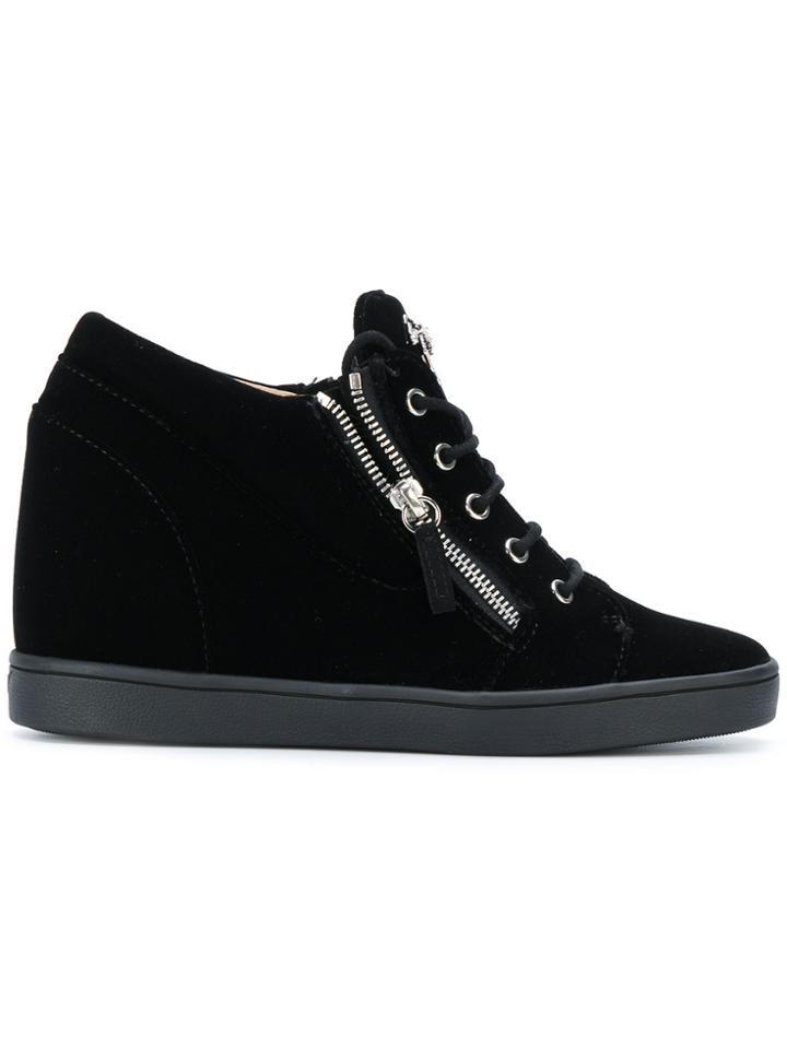 Giuseppe Zanotti Design Sonya Wedge Sneakers - Black