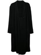 Yohji Yamamoto Slouched Coat - Black