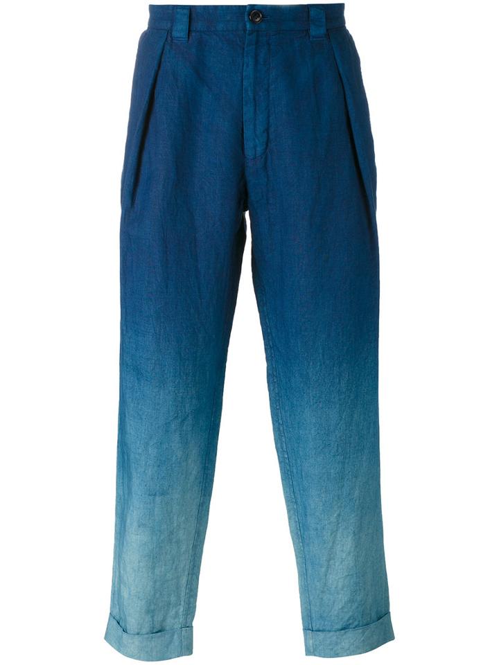 Blue Blue Japan - Gradient Trousers - Men - Linen/flax - M, Linen/flax